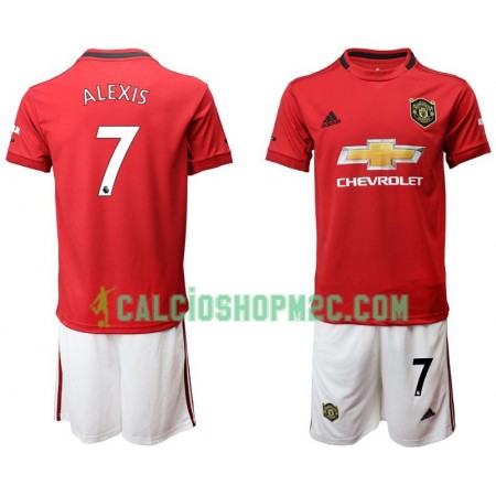 Manchester United Alexis 7 Bambino Maglia Prima 2019/2020 Manica Corta (+ Pantaloncini)